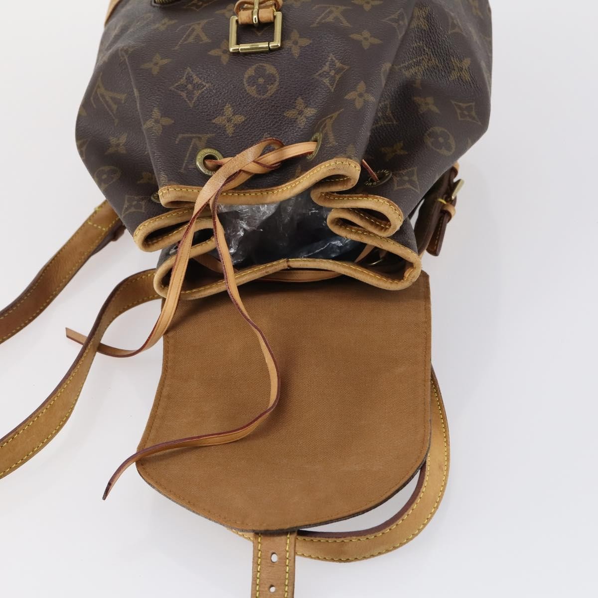 Louis Vuitton Vintage Montsouris Backpack Monogram Canvas, BROWN, CANVAS, Backpack