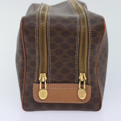 Celine Macadam Pochette Canvas and Leather, BROWN, CANVAS, Clutche & pouche