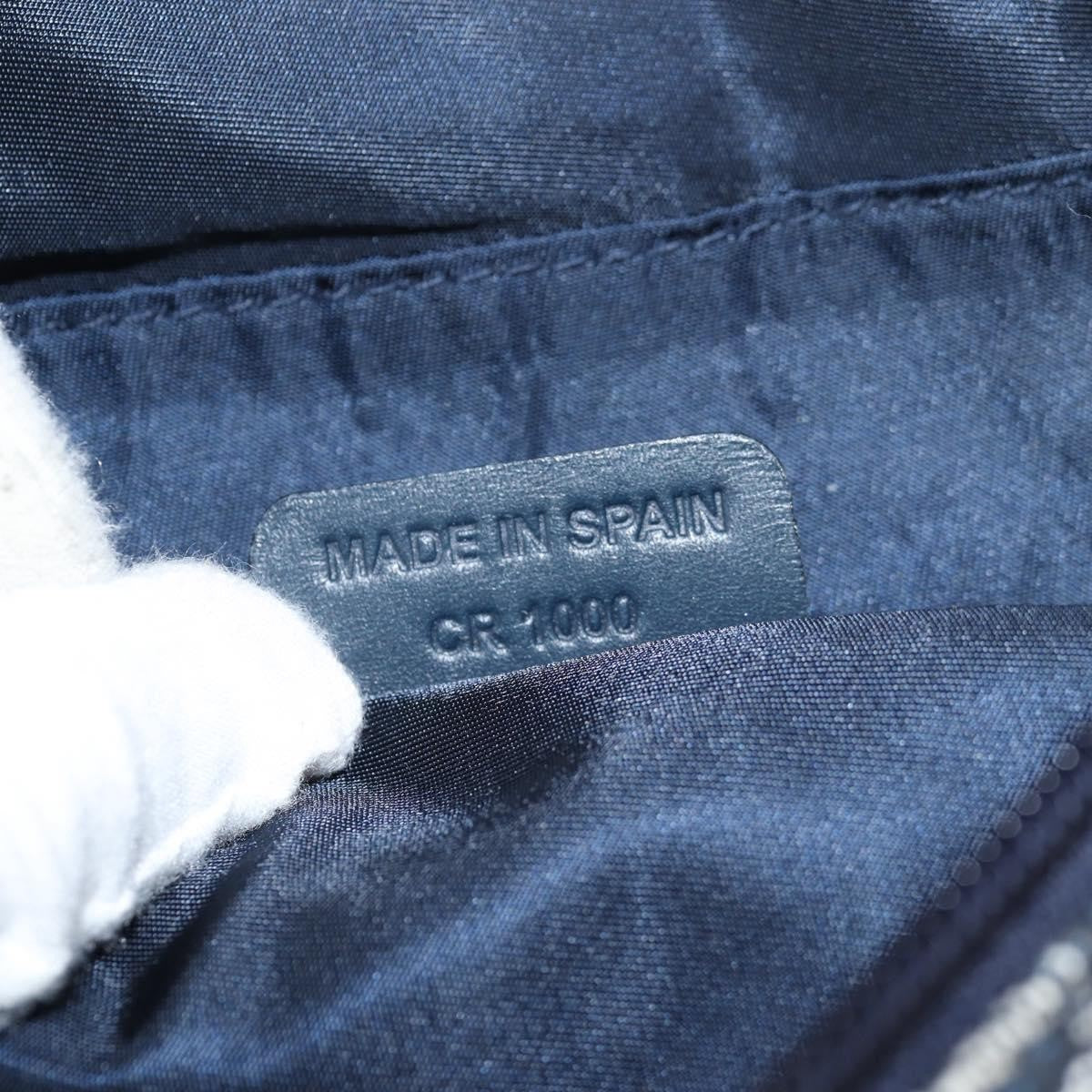 Christian Dior Saddle Zip Pouch Diorissimo Canvas, NAVY, CANVAS, Clutche & pouche