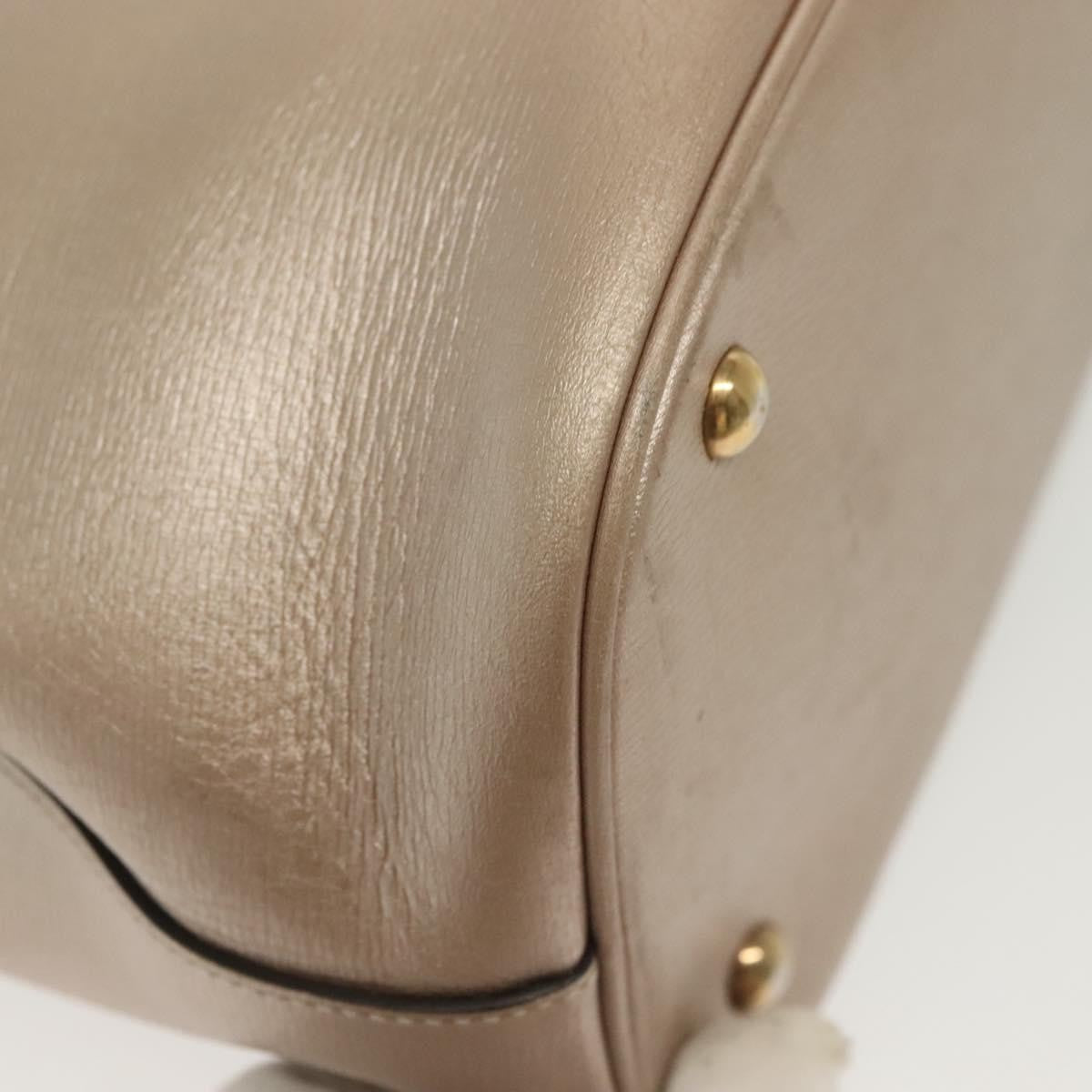 Gucci Bright Bit Convertible Tote Leather, GOLD, LEATHER, Tote bag