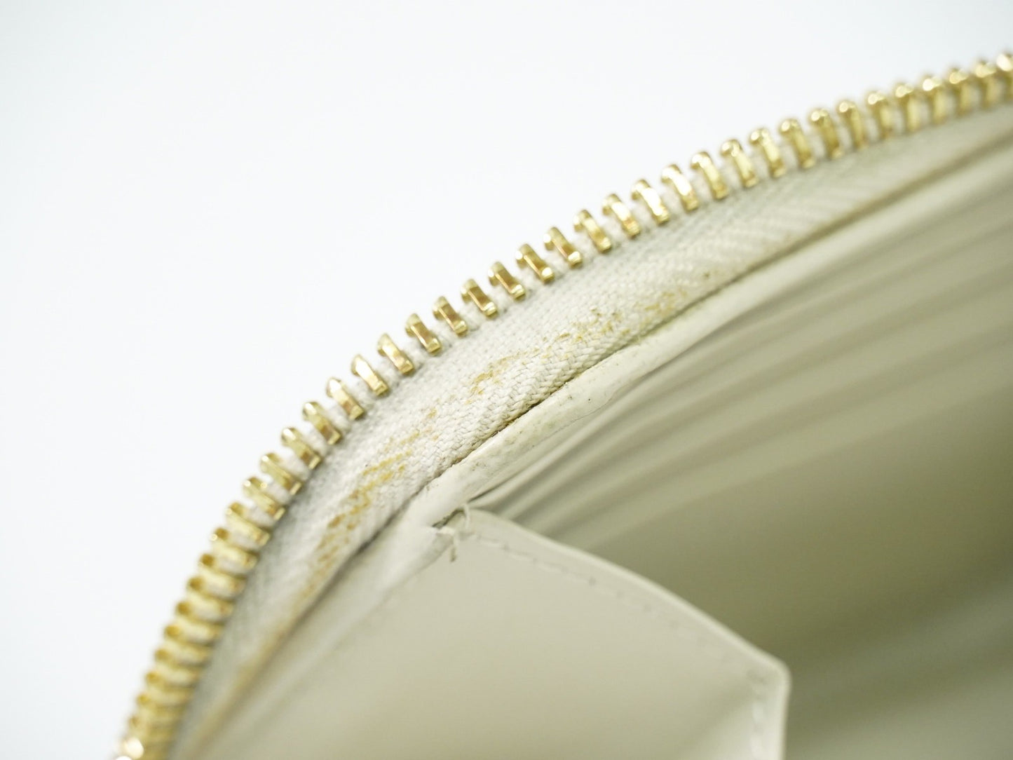 Saint Laurent Tiny Monogram Zip Around Wallet Leather, ECRU, LEATHER, Wallets