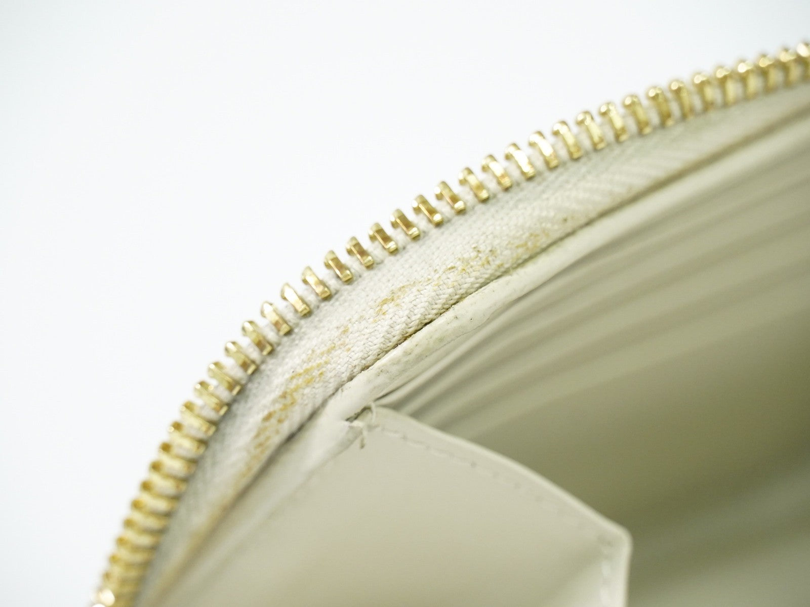 Saint Laurent Tiny Monogram Zip Around Wallet Leather, ECRU, LEATHER, Wallets