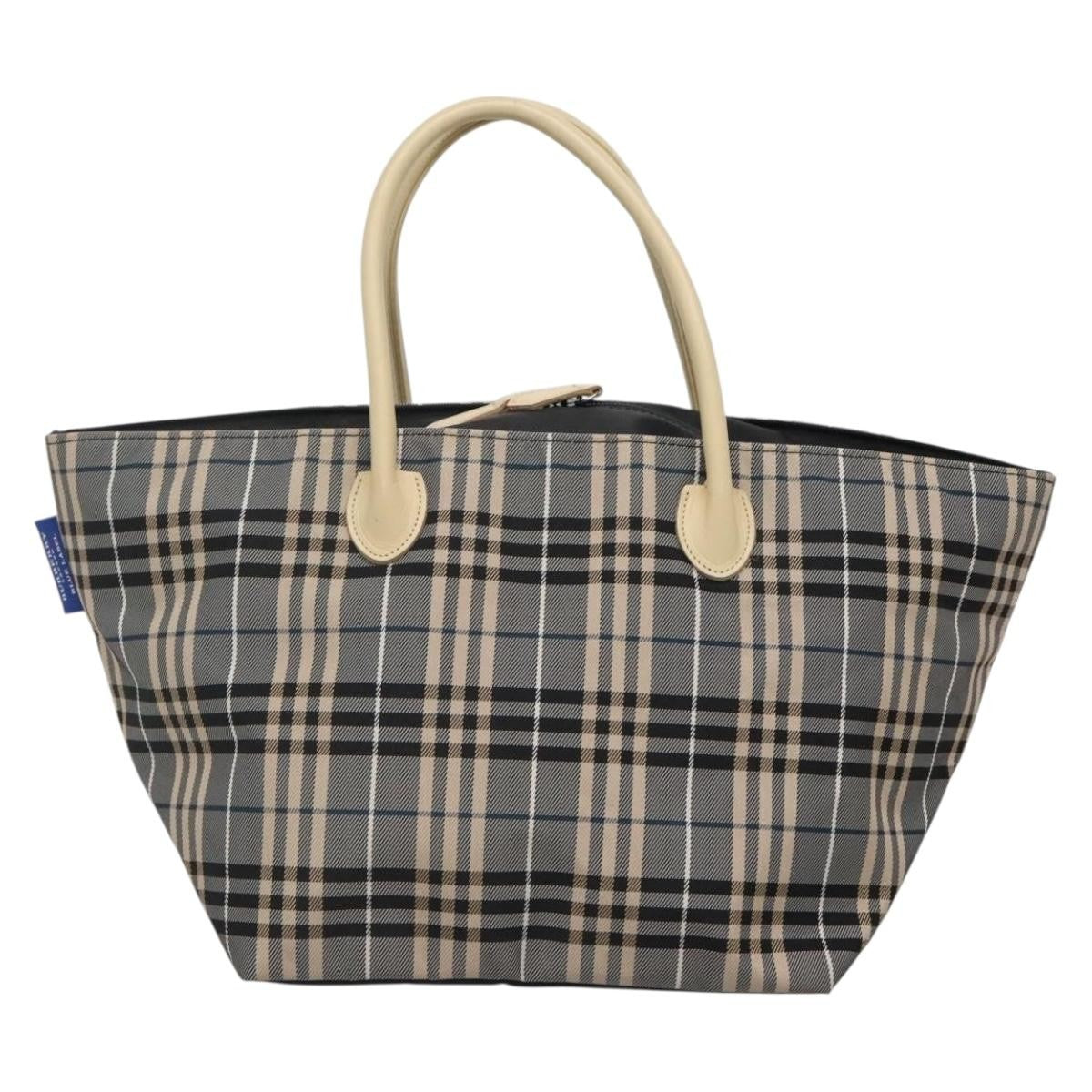 Burberry Nova Check Tote Nylon, GRAY, NYLON, Tote bag