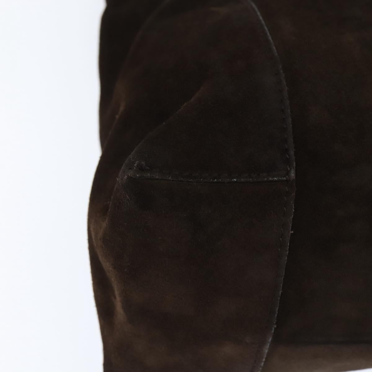 Gucci Hobo Shoulder Bag Suede, BROWN, SUEDE, Shoulder bag