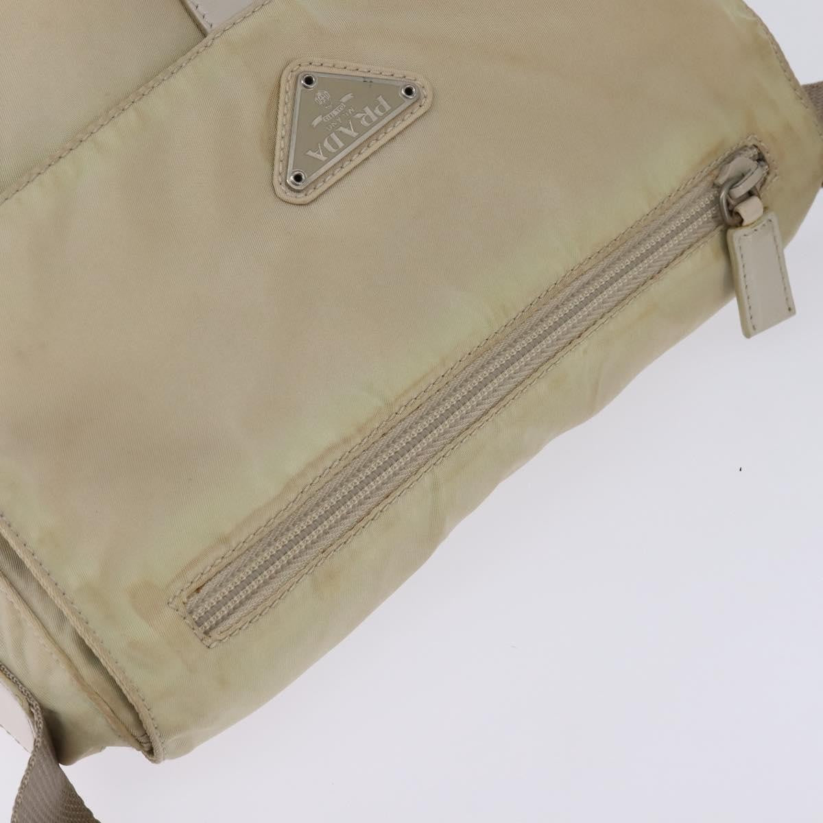Prada Buckle Messenger Bag Tessuto, BEIGE, NYLON, Crossbody bag