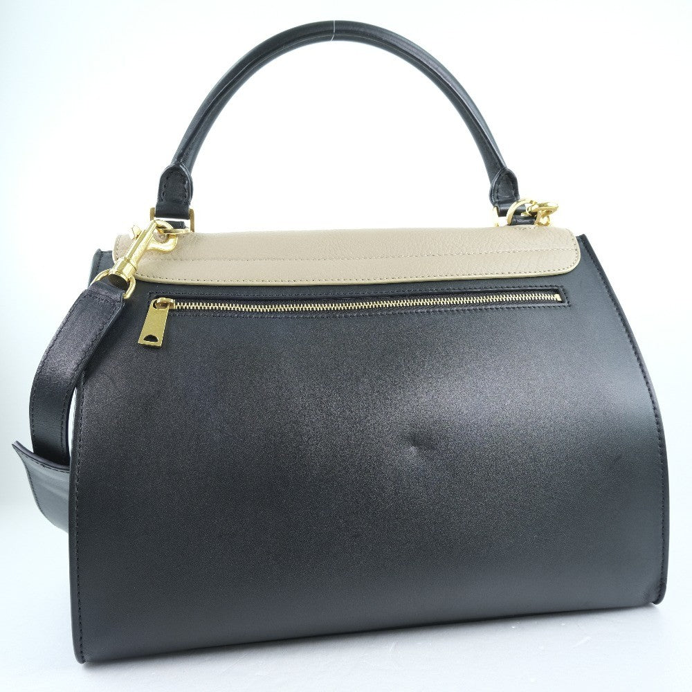 Celine Trapeze Bag Leather with Suede, BLACK, LEATHER, Bag