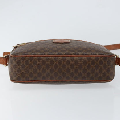 Celine Vintage Macadam Shoulder Bag Canvas and Leather, BROWN, CANVAS, Shoulder bag