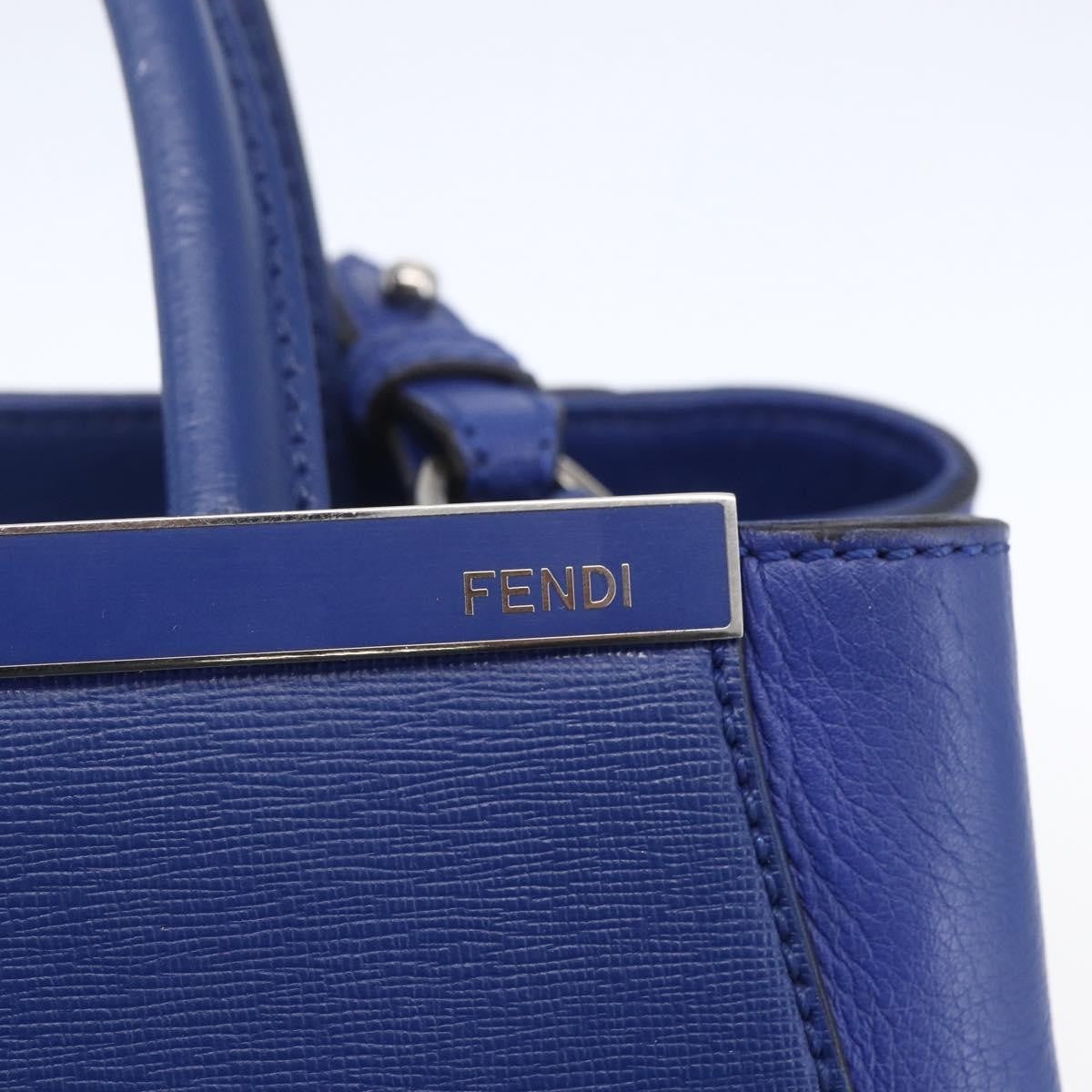 Fendi 2Jours Bag Leather, BLUE, LEATHER, Handbag