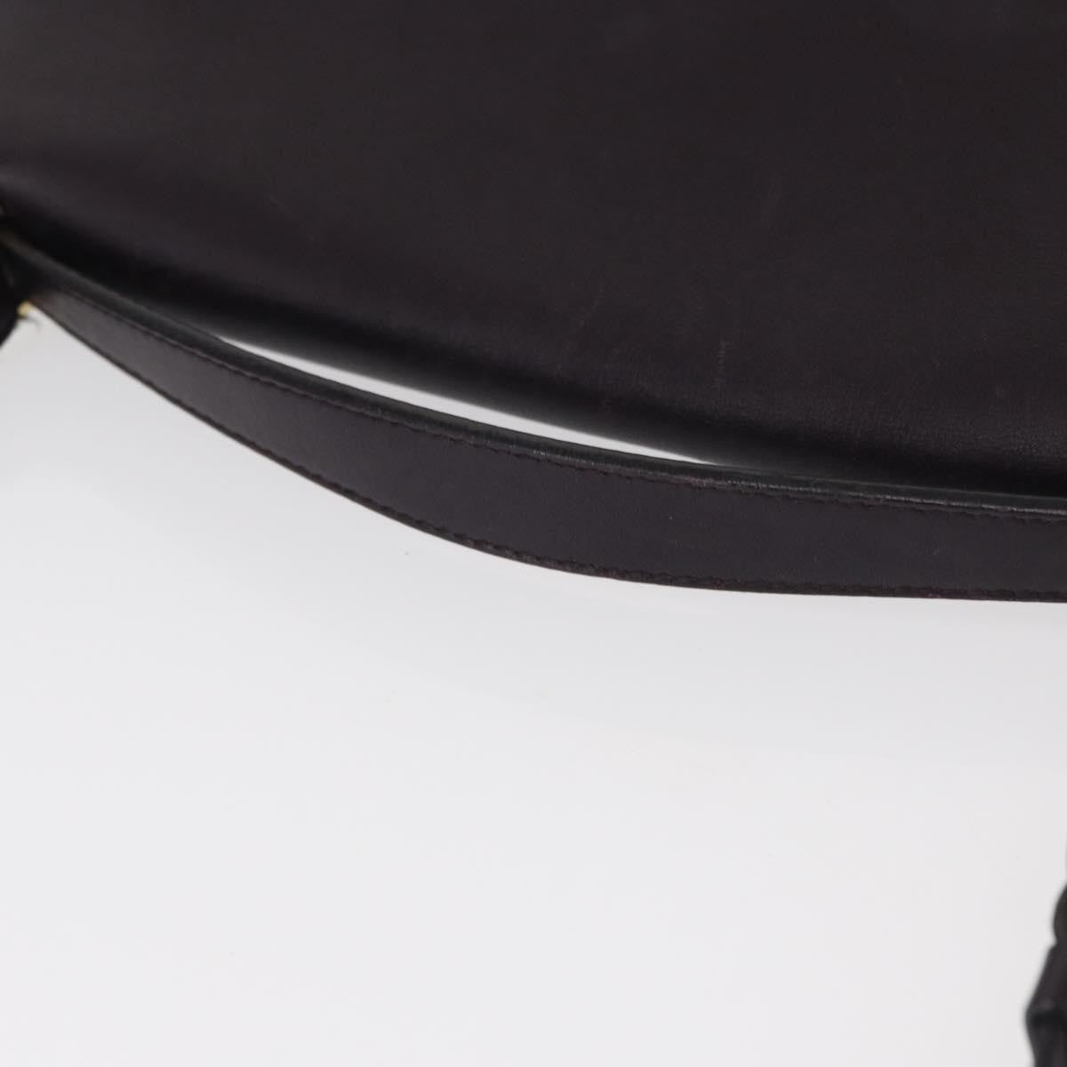 Salvatore Ferragamo Gancini Shoulder Bag Leather, PURPLE, LEATHER, Shoulder bag