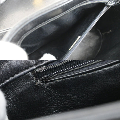 Chanel Vintage Tassel Box Bag Quilted Leather, BLACK, LEATHER, Shoulder bag