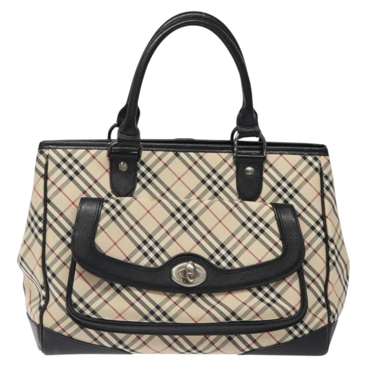 Burberry Nova Check Handbag Nova Check Canvas and leather, BEIGE, CANVAS, Handbag