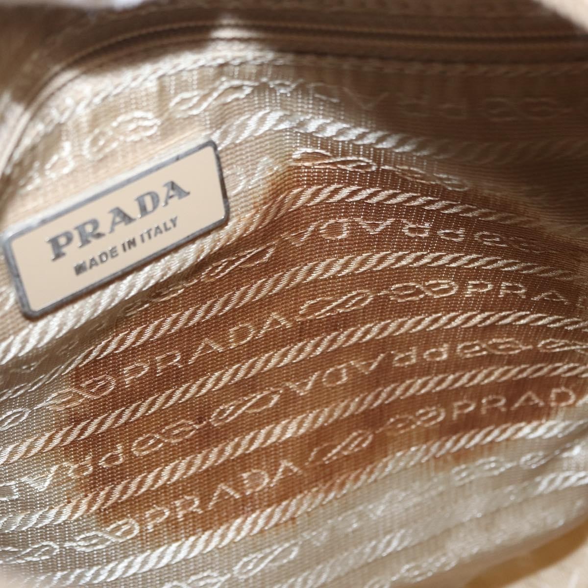 Prada Buckle Messenger Bag Tessuto, BEIGE, NYLON, Shoulder bag