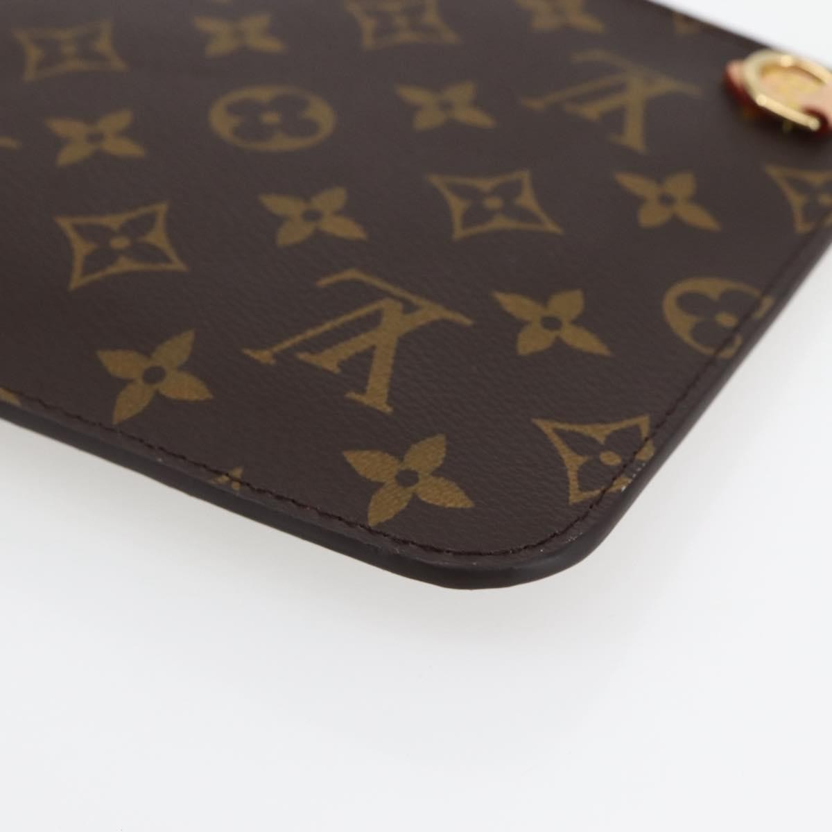 Louis Vuitton Neverfull Pochette Monogram Canvas, BROWN, CANVAS, Tote bag