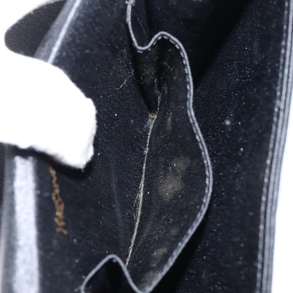 Saint Laurent Vintage Pouch Satin, BLACK, SATIN, Clutche & pouche