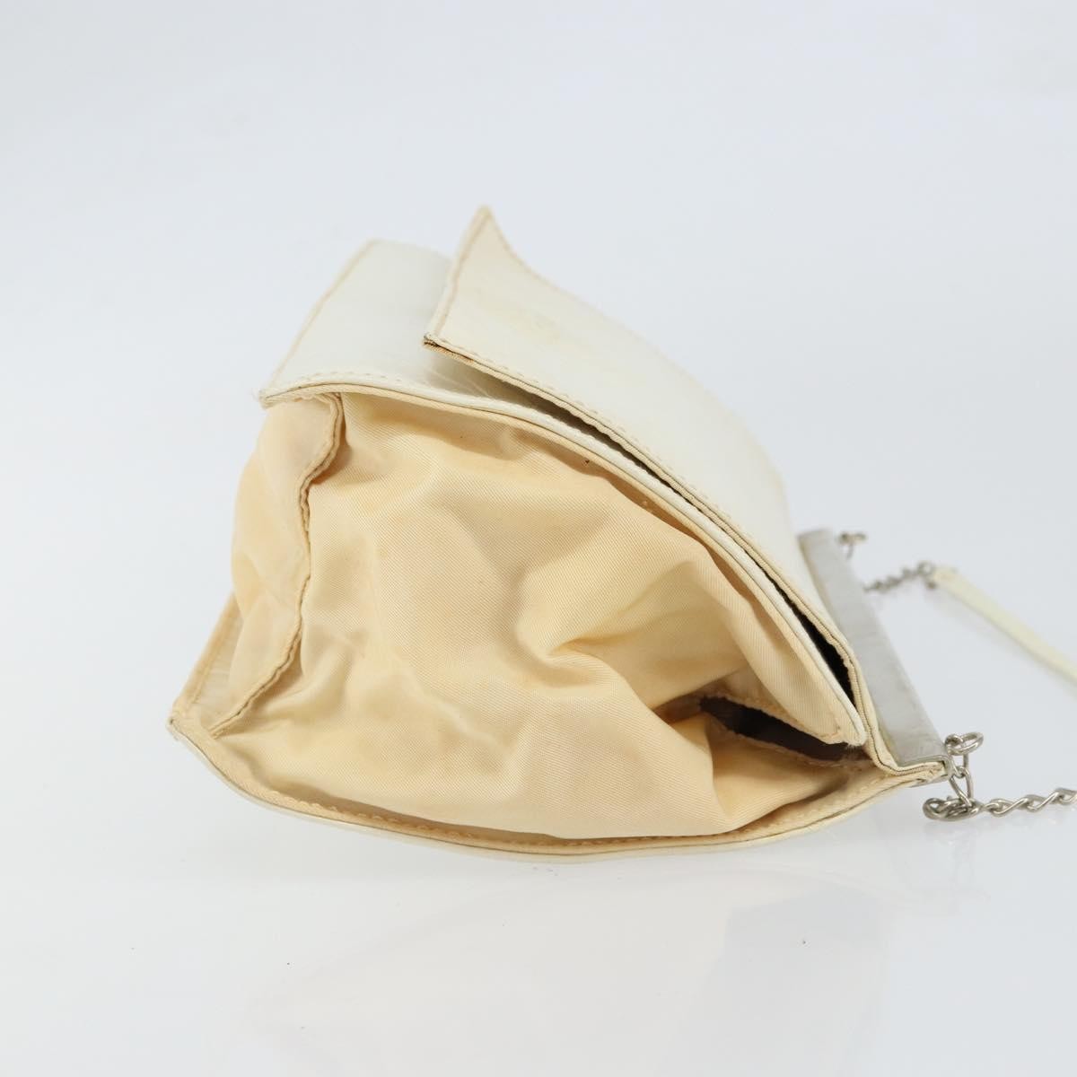 Prada Vintage Shoulder Bag Leather, WHITE, LEATHER, Shoulder bag