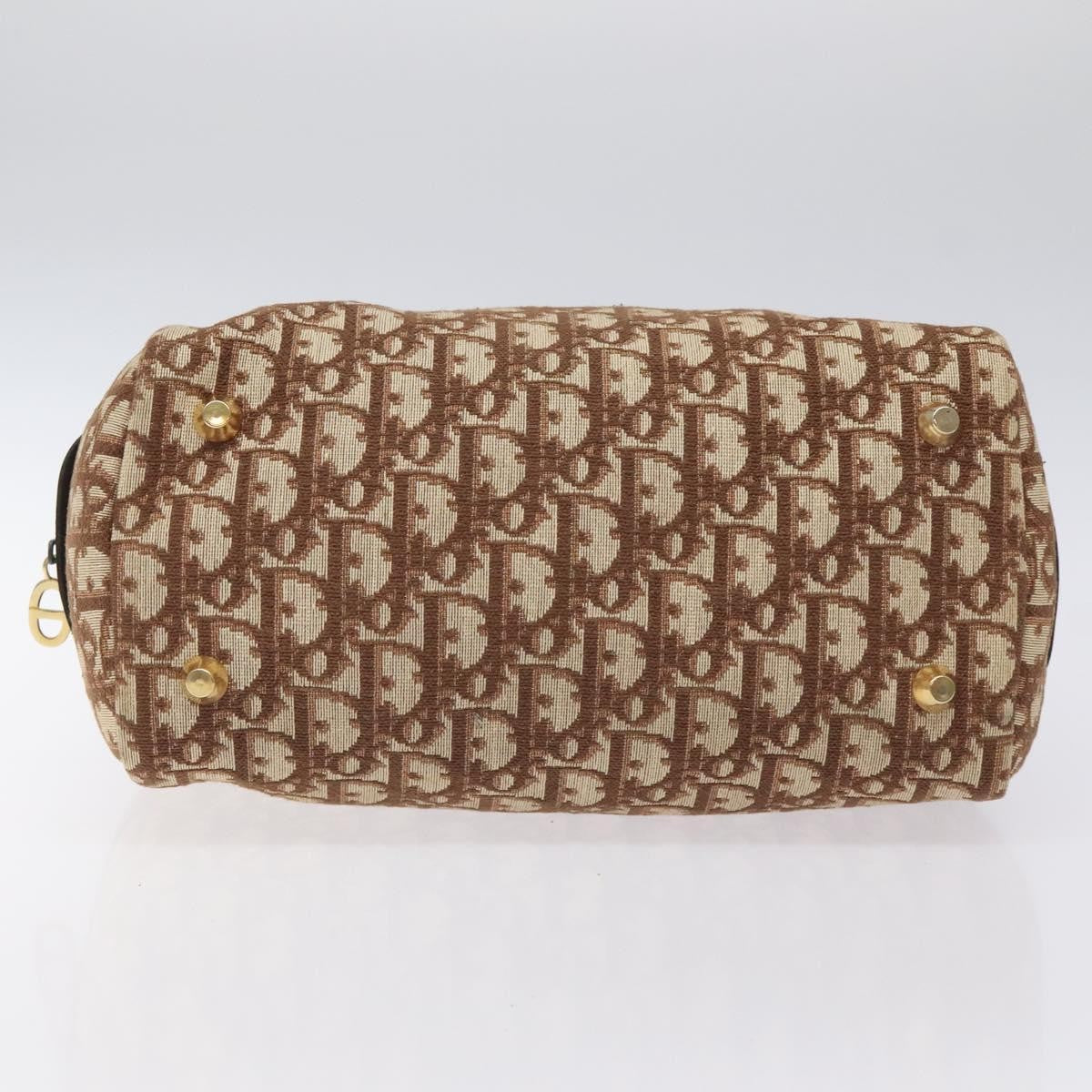 Christian Dior Vintage Trotter Handbag Canvas, BEIGE, CANVAS, Handbag