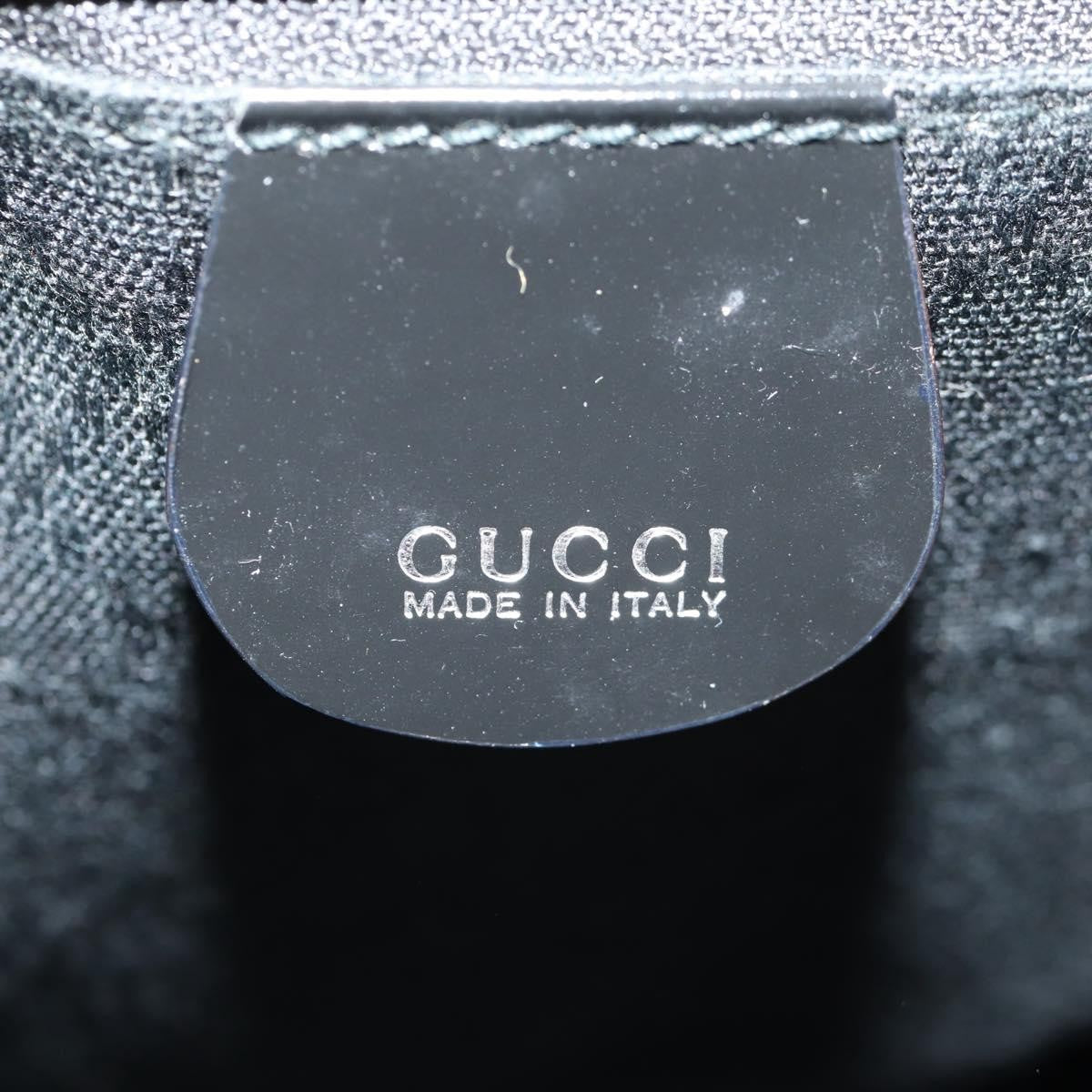 Gucci Vintage Bamboo Handle Bag Nylon, Black, Nylon, Handbag