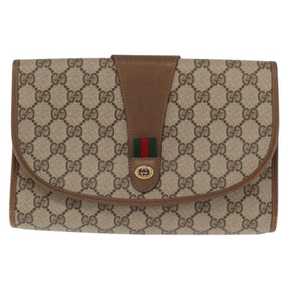 Gucci Vintage old clutch Canvas, BEIGE, PVC, Clutche & pouche