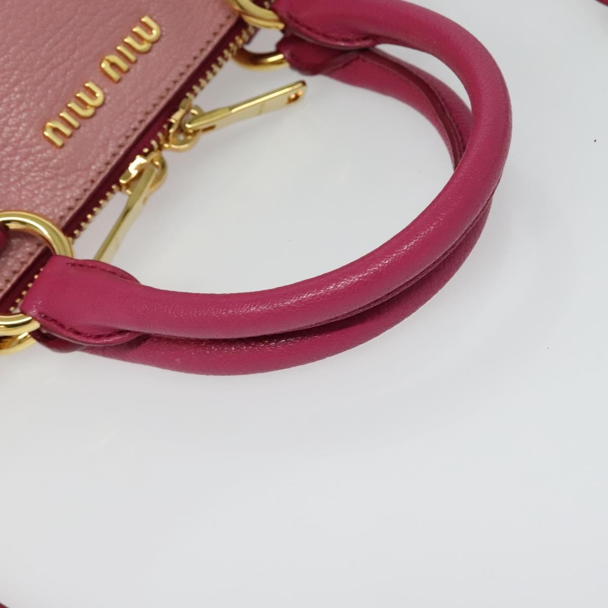 Miu Miu Madras Bowler Bag Leather, PINK, LEATHER, Handbag
