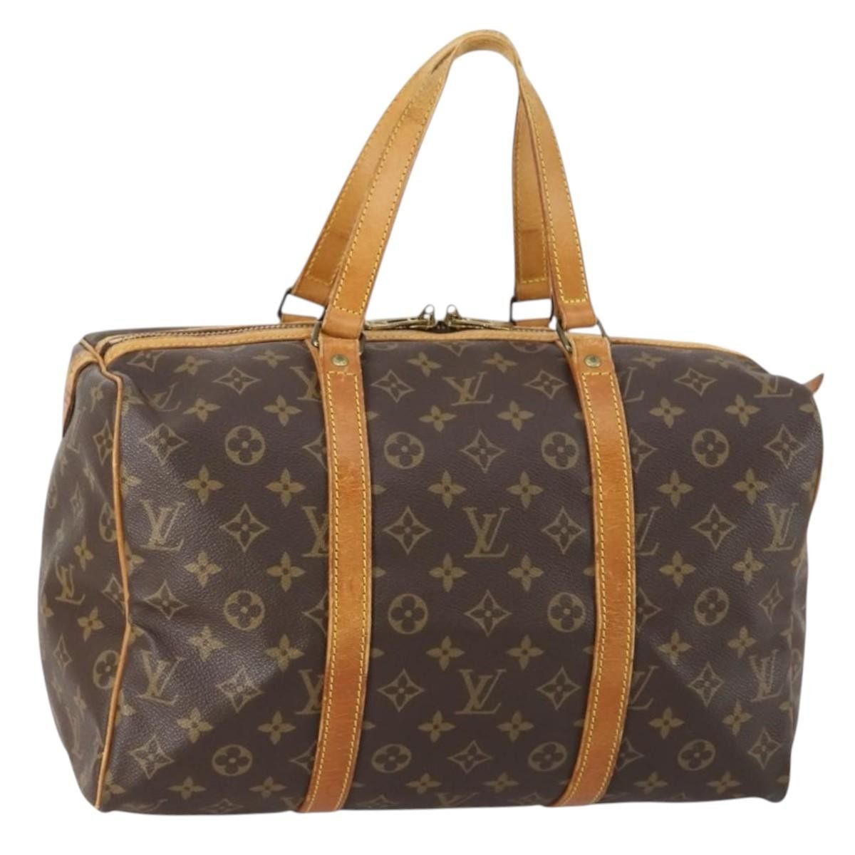 Louis Vuitton Sac Souple Handbag Monogram Canvas, BROWN, CANVAS, Travel bag