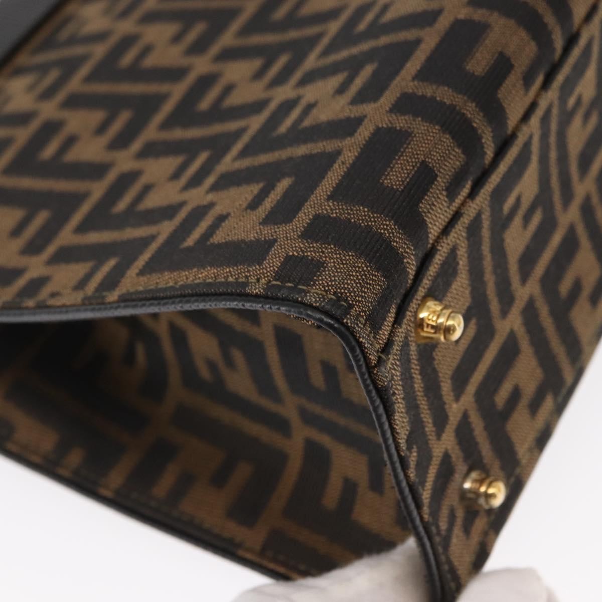 Fendi Vintage Zucca Handbag Zucca, BROWN, CANVAS, Handbag