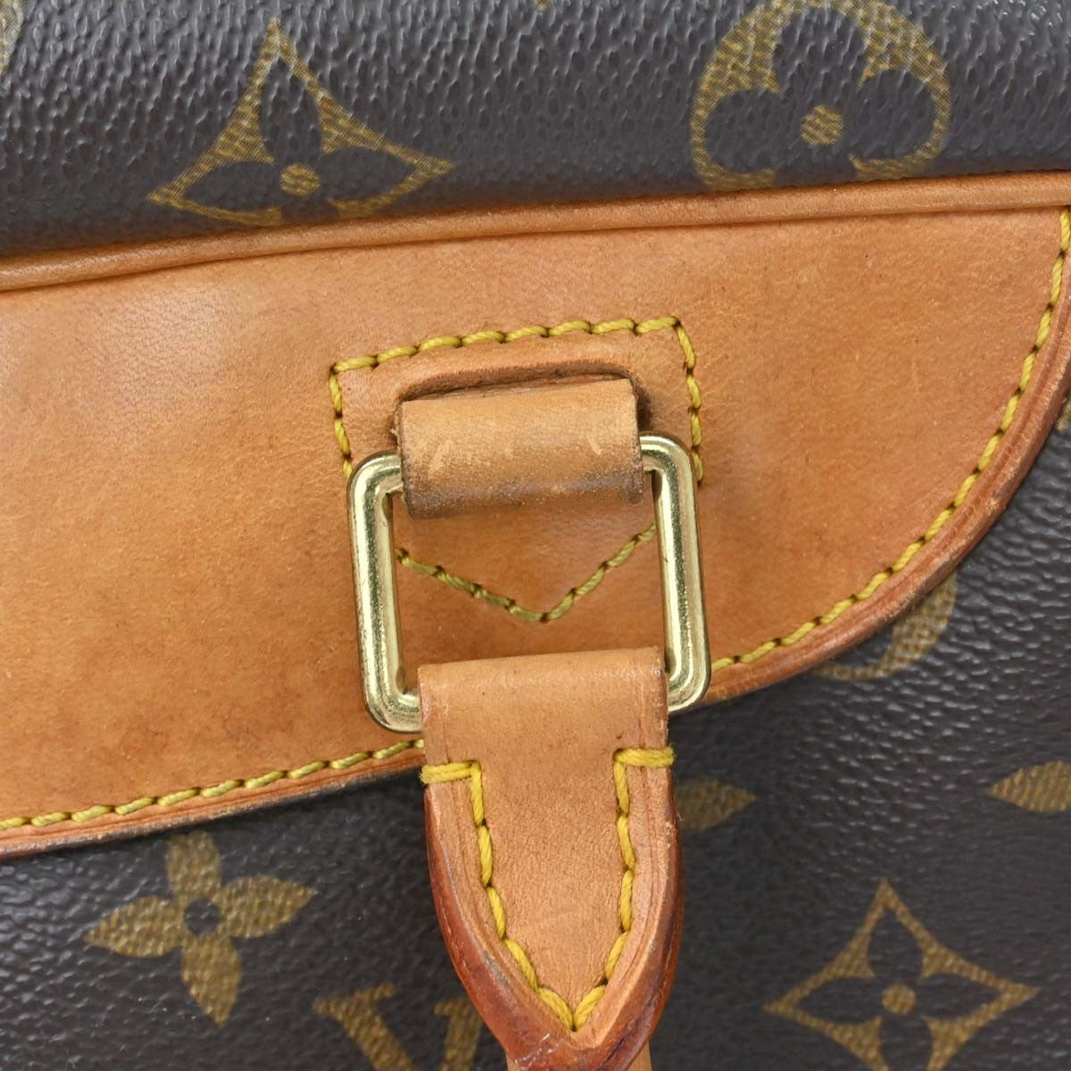 Louis Vuitton Deauville Handbag Monogram Canvas, Brown, Canvas, Handbag