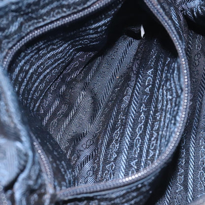 Prada Vintage Zip Handbag Tessuto, BLACK, NYLON, Handbag