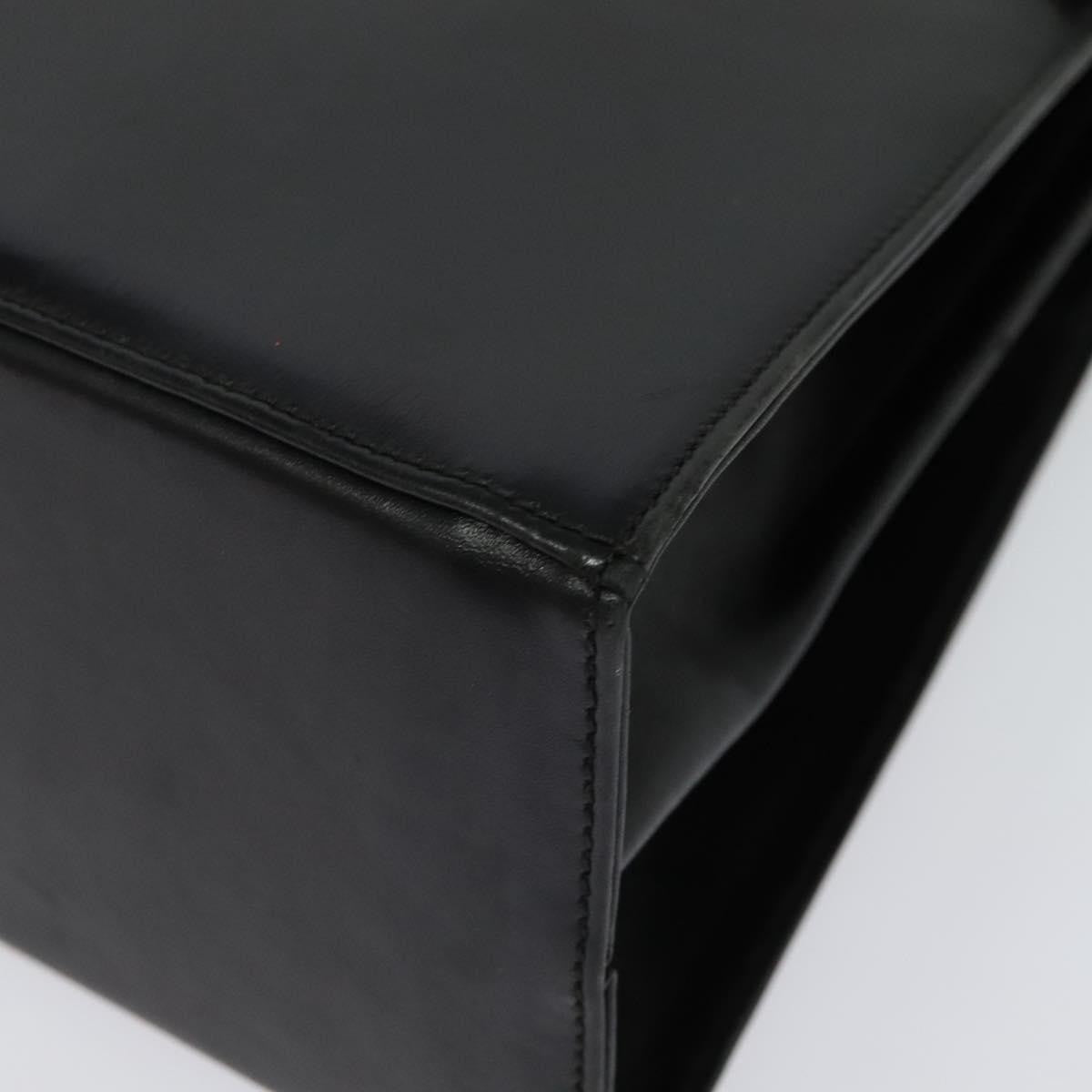 Salvatore Ferragamo Gancini Convertible Top Handle Bag Leather, BLACK, LEATHER, Handbag