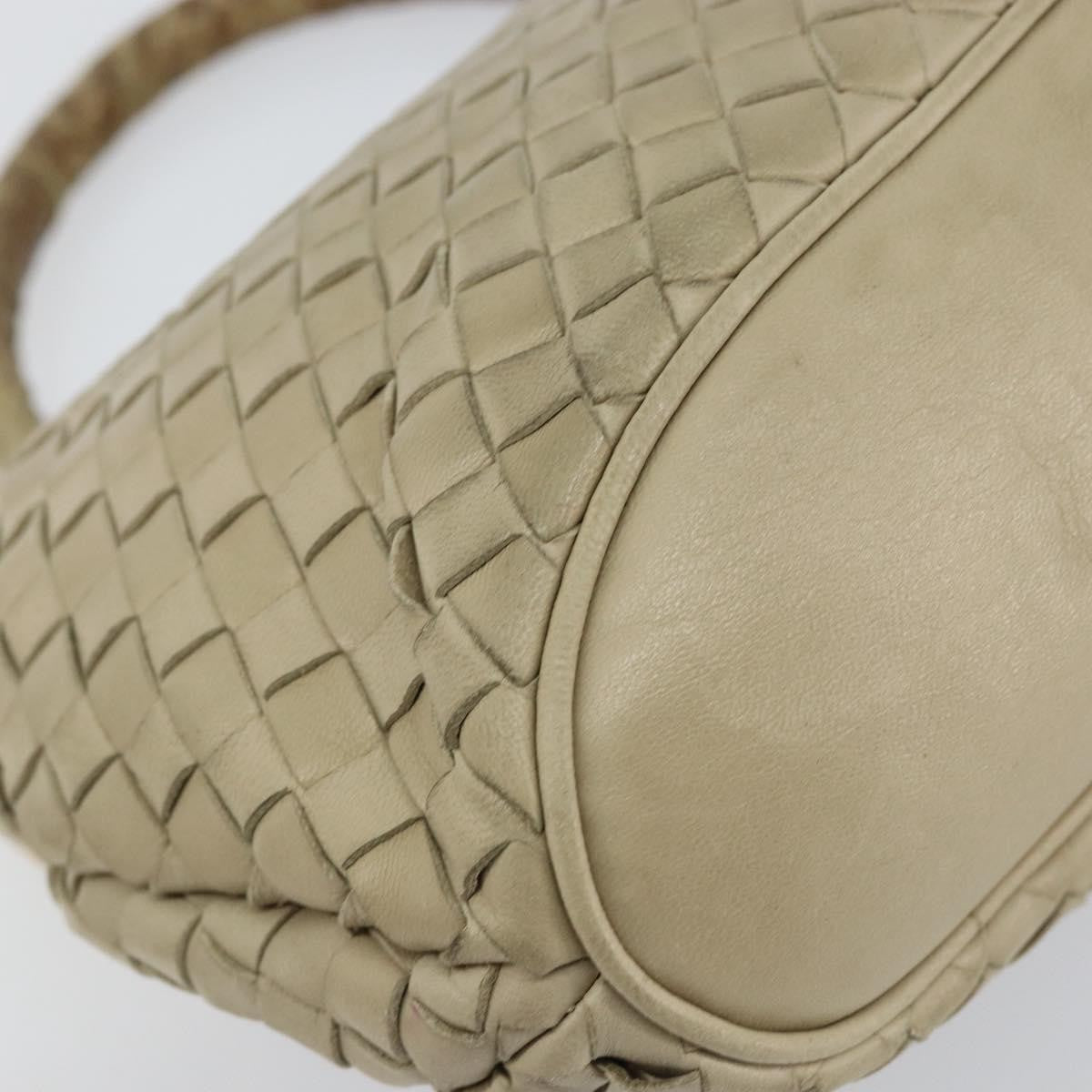 Bottega Veneta Intrecciato Handbag Leather, BEIGE, LEATHER, Handbag