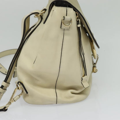 Chloe Faye Backpack Leather and Suede, BEIGE, SUEDE, Backpack