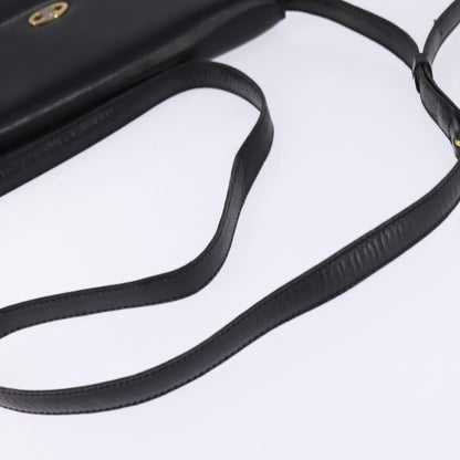 Celine Vintage Triomphe Shoulder Bag Leather, BLACK, LEATHER, Shoulder bag