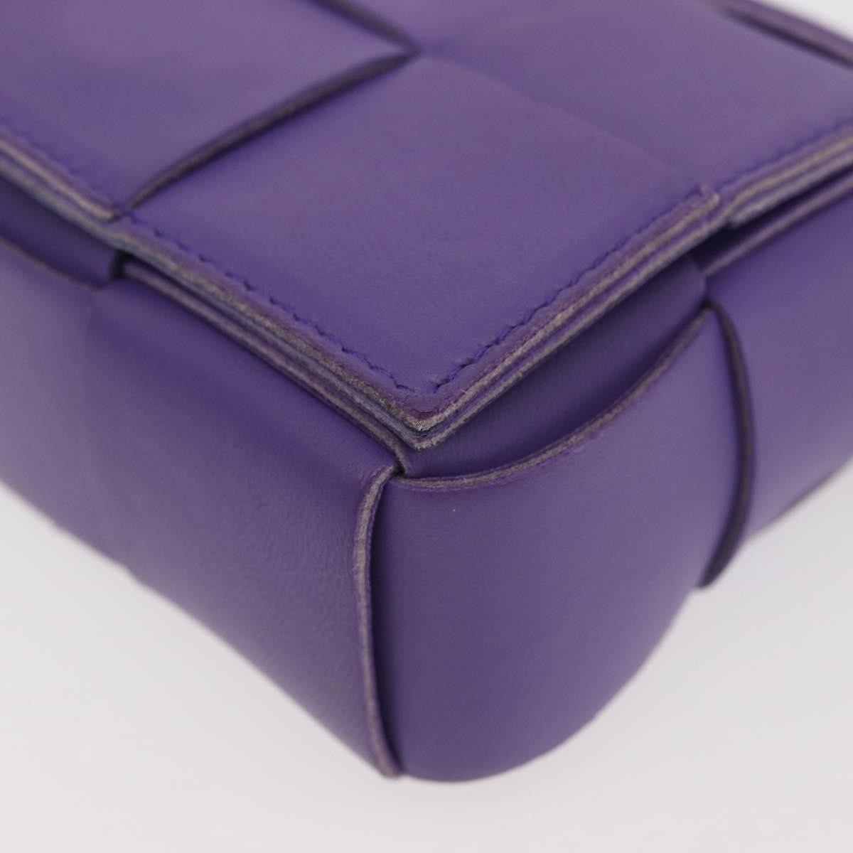 Bottega Veneta Cassette Crossbody Bag Padded Maxi Intrecciato Leather, PURPLE, LEATHER, Crossbody bag