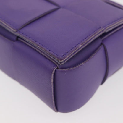 Bottega Veneta Cassette Crossbody Bag Padded Maxi Intrecciato Leather, PURPLE, LEATHER, Crossbody bag