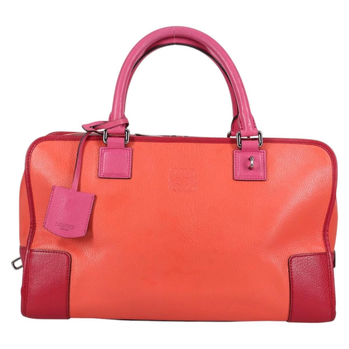 Loewe Amazona Bag Leather, ORANGE, LEATHER, Handbag