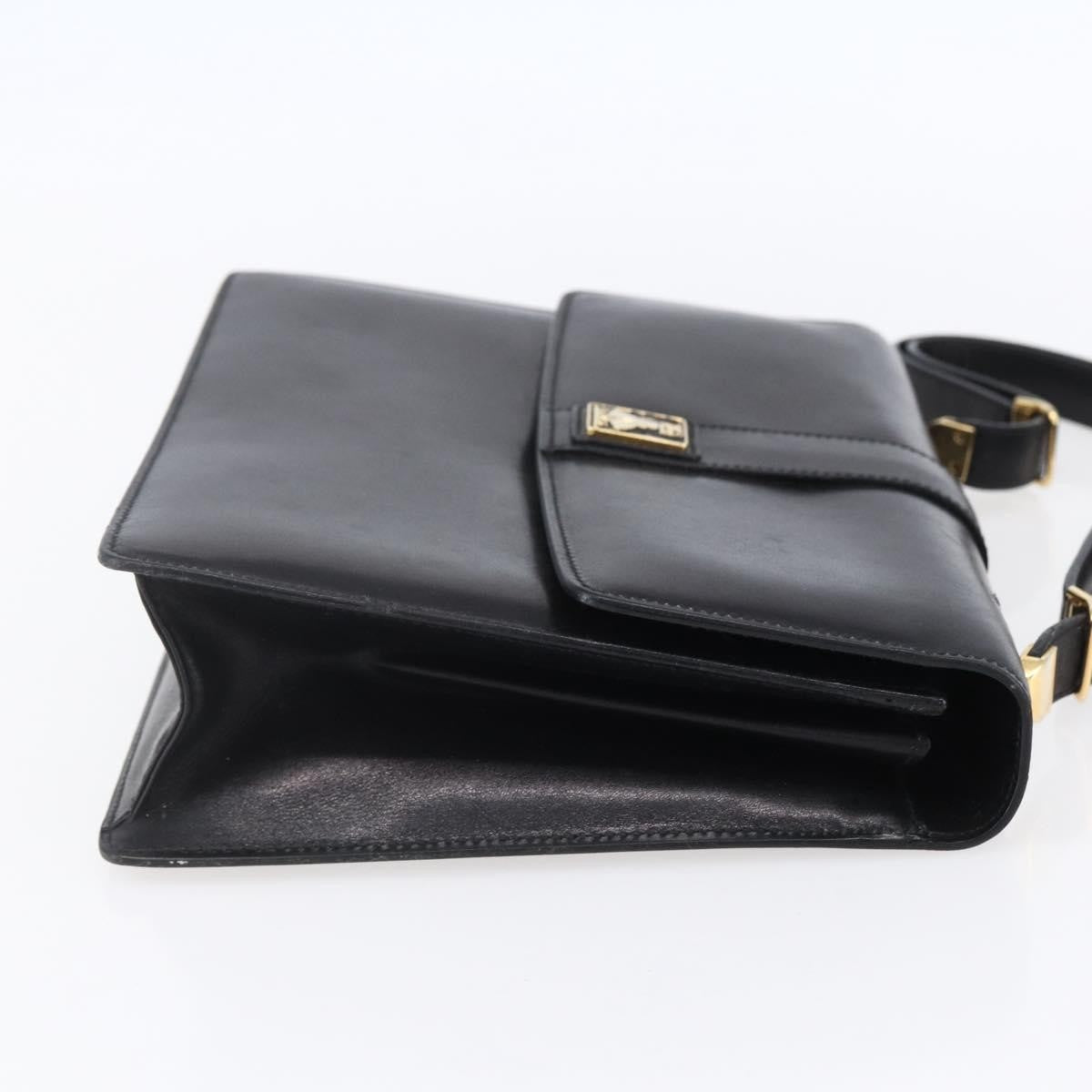 Burberry Vintage Shoulder Bag Leather, BLACK, LEATHER, Shoulder bag