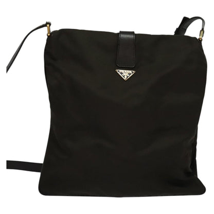 Prada Vintage Flap Messenger Bag Tessuto, Khaki, Nylon, Shoulder Bag