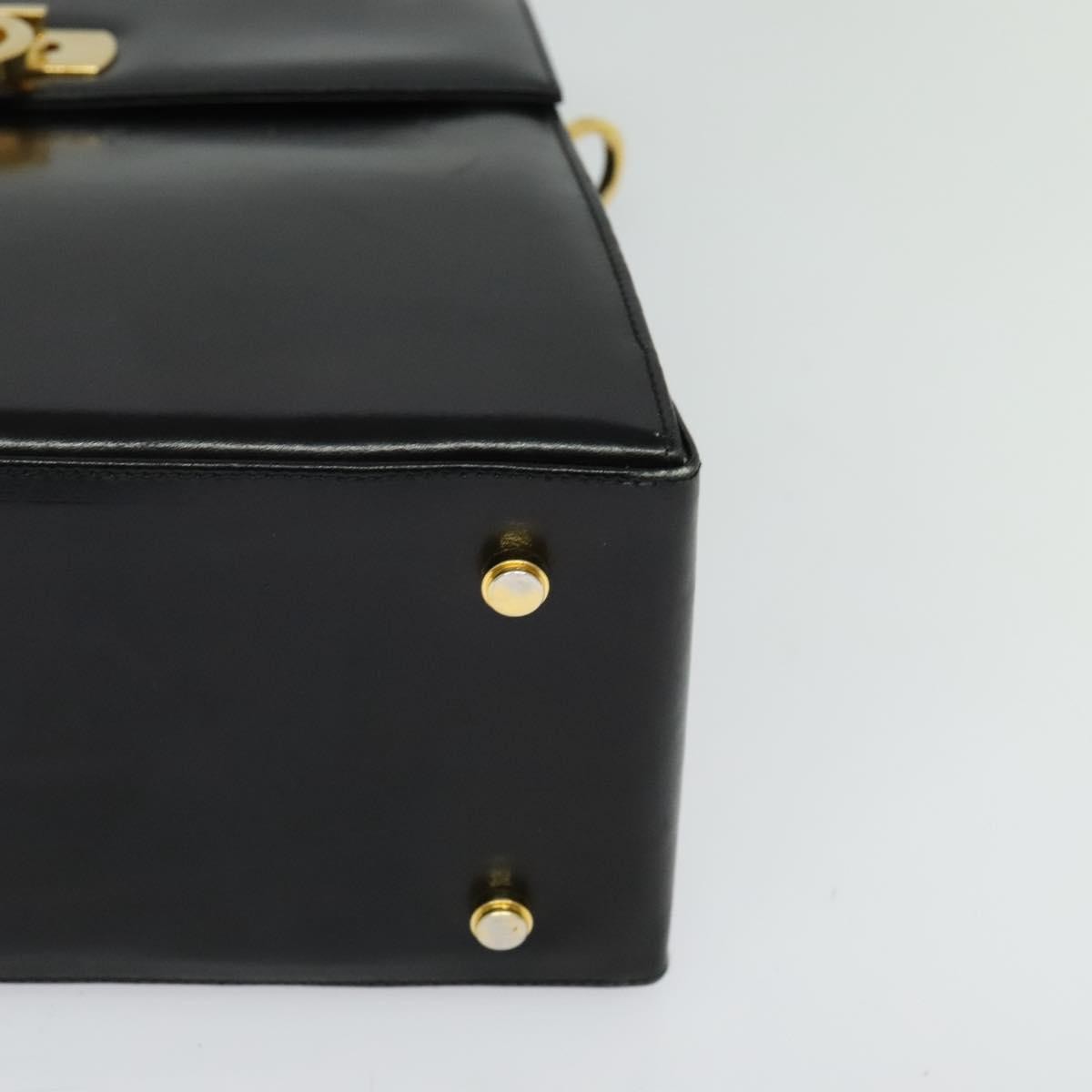 Salvatore Ferragamo Gancini Convertible Top Handle Bag Leather, BLACK, LEATHER, Handbag