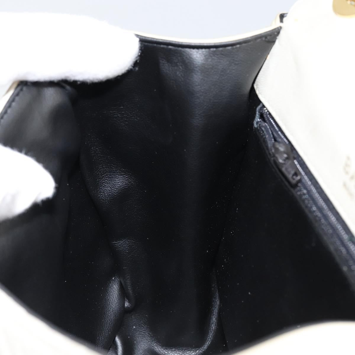 Bally Vintage Handbag Quilted Leather, WHITE, LEATHER, Handbag