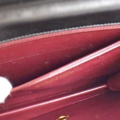 Chanel Vintage Square Classic Flap Bag Quilted Lambskin, BLACK, LEATHER, Shoulder bag