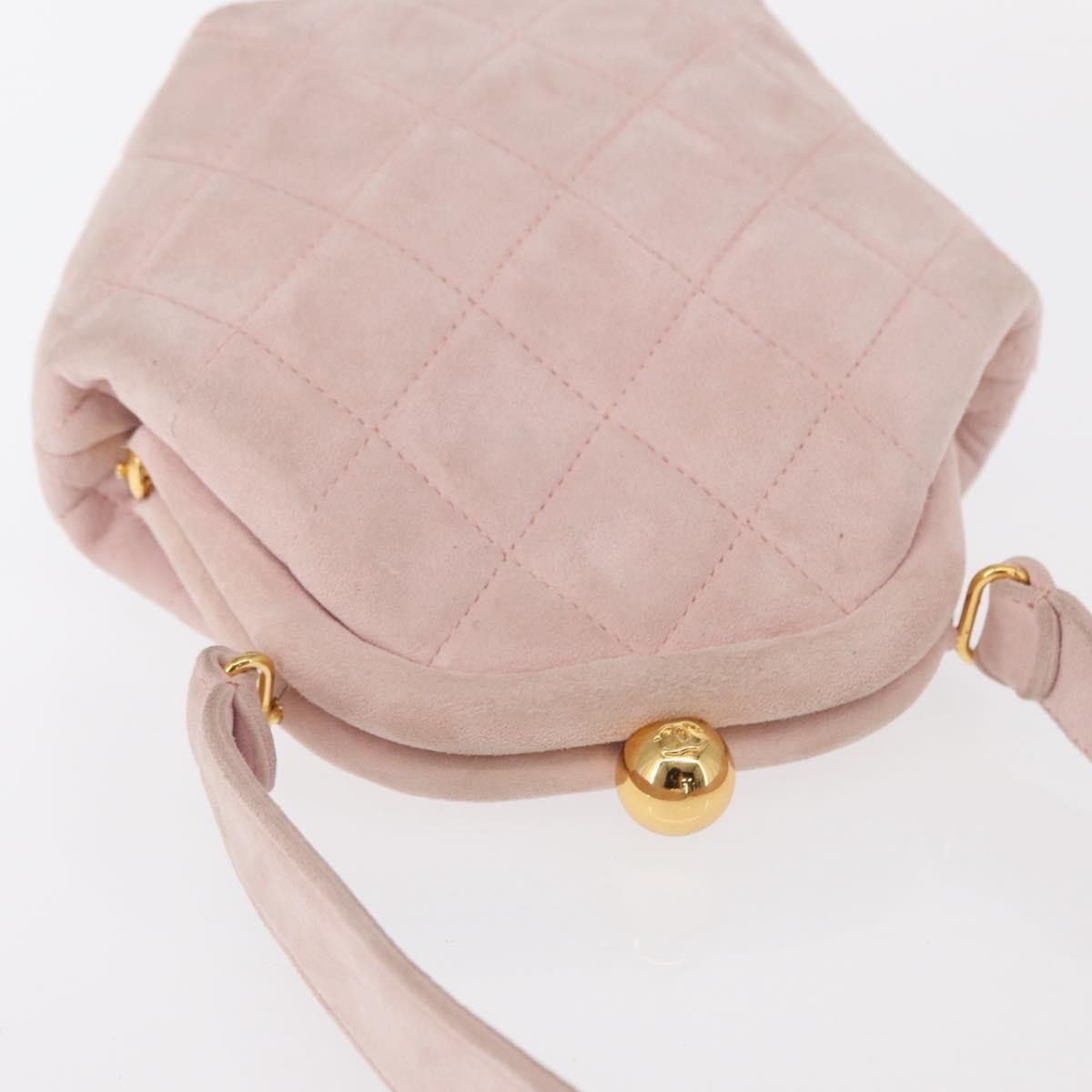 Chanel Vintage CC Hand bag Suede, PINK, SUEDE, Handbag
