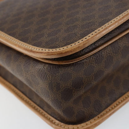 Celine Vintage Macadam Shoulder Bag Canvas and Leather, BROWN, CANVAS, Shoulder bag