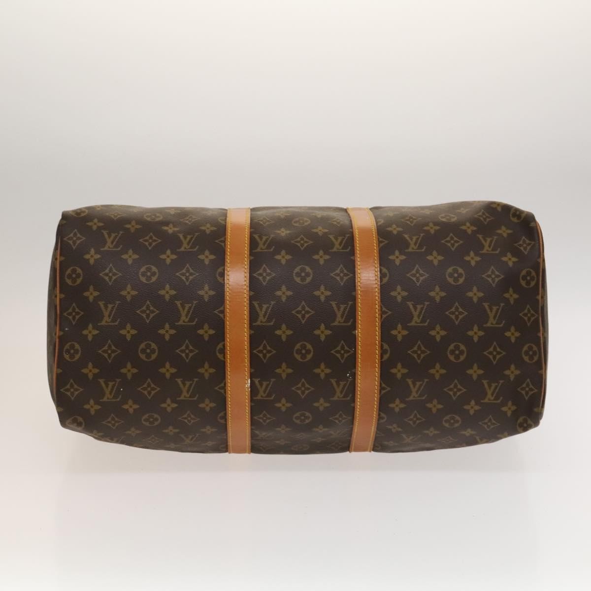 Louis Vuitton Keepall Bag Monogram Canvas, BROWN, CANVAS, Travel bag