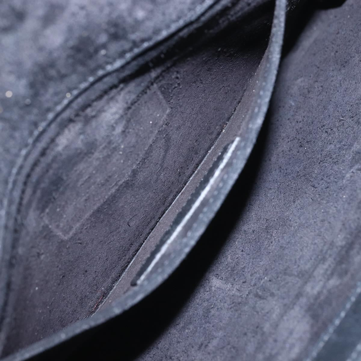 Saint Laurent Chyc Clutch Leather, BLACK, LEATHER, Clutche & pouche