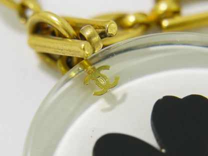 Chanel Trèfle CC Necklace Plastic and Gold plated, GOLD, GOLD_PLATED, Necklace