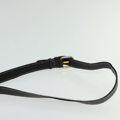 Celine Vintage Circle Logo Crossbody Bag Leather, BLACK, LEATHER, Crossbody bag