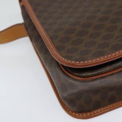 Celine Macadam Shoulder Bag PVC Leather, BROWN, CANVAS, Shoulder bag