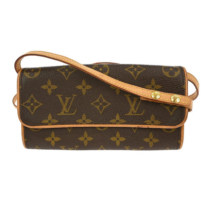 Louis Vuitton Twin Handbag Monogram Canvas, BROWN, CANVAS, Shoulder bag