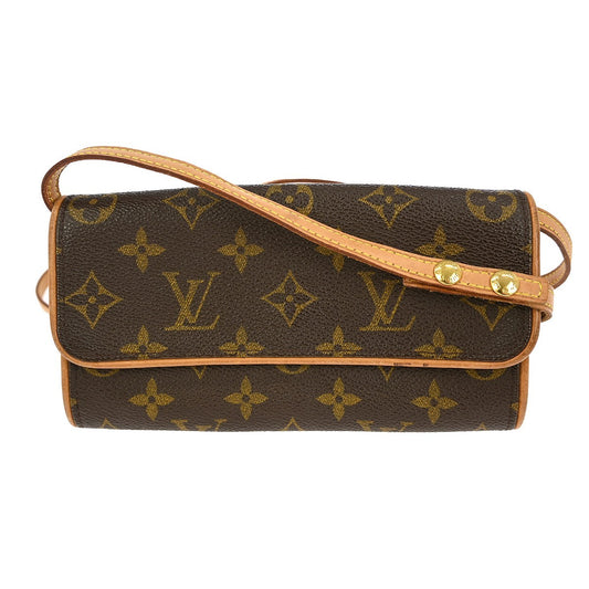 Louis Vuitton Twin Handbag Monogram Canvas, BROWN, CANVAS, Shoulder bag