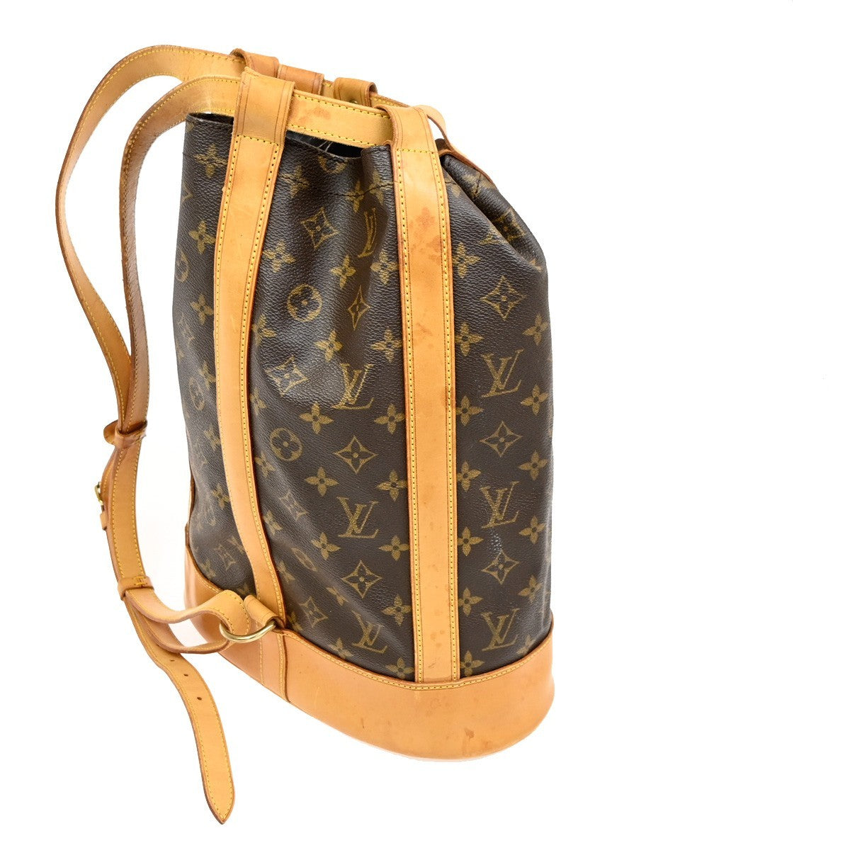 Louis Vuitton Randonnee Backpack Monogram Canvas, BROWN, CANVAS, Shoulder bag