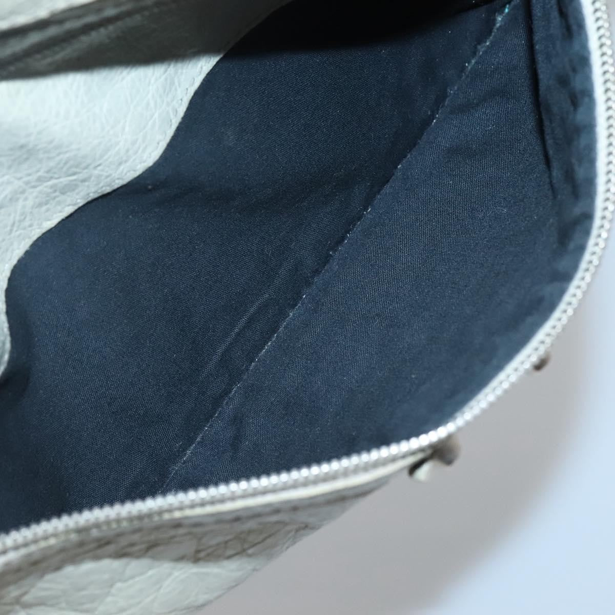 Balenciaga Classic City Clip Pouch Leather, BEIGE, LEATHER, Clutche & pouche